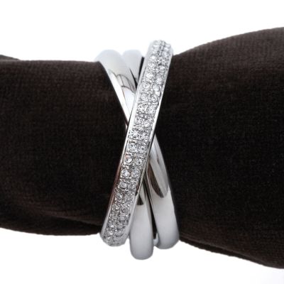 L'Objet - L'Objet Napki Jewels, Platinum Triple-Ring, Set of 4