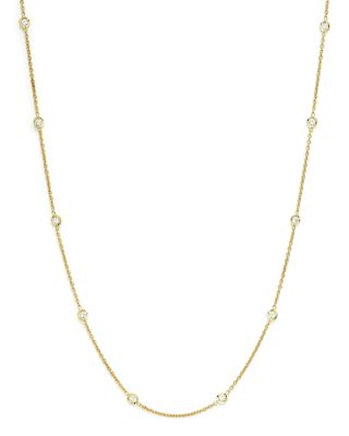 Roberto Coin - Diamond Necklace Set In 18K Yellow Gold, 16"