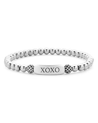 LAGOS - Sterling Silver Signature Caviar XOXO Station Bracelet