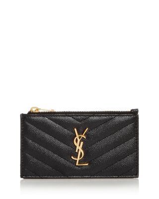Saint Laurent - Cassandre Matelasse Fragments Zipped Card Case
