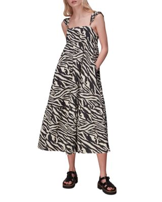 Whistles - Mountain Zebra Print Midi Dress