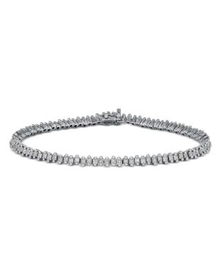 SUZANNE KALAN - 18K White Gold Princess Diamond Tennis Bracelet