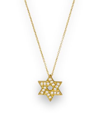 Bloomingdale's - Diamond Star of David Pendant Necklace in 14K Yellow Gold, .18 ct. t.w.&nbsp;- 100% Exclusive