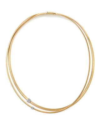 Marco Bicego - 18K Yellow Gold Masai Two Strand Diamond Necklace, 17"