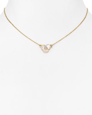 kate spade new york - Mini Floral Pendant Necklace, 14"
