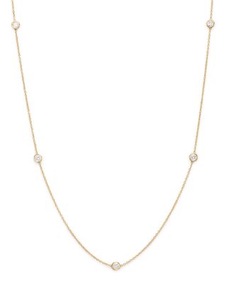 Bloomingdale's - Diamond Station Necklace in 14K Yellow Gold, 0.50 ct. t.w.&nbsp;- 100% Exclusive