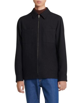 Sandro - Wool Blend Full Zip Shirt Jacket
