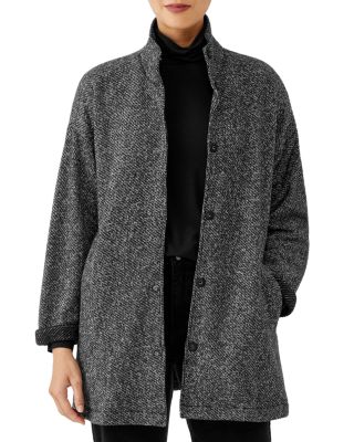 Eileen Fisher - Organic Cotton Stand Collar Jacket