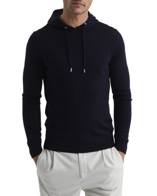 REISS - Holland Merino Wool Solid Regular Fit Hoodie