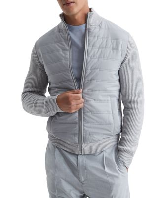 REISS - Mixed Media Zip Jacket