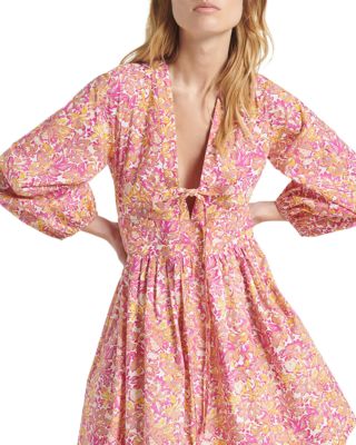 VANESSA BRUNO - Theis Cotton Three Quarter Sleeve Floral Dress