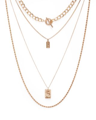 AQUA - Four-Layer Coin Pendant Necklace, 18" - 100% Exclusive