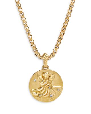 David Yurman - 18K Yellow Gold Diamond Zodiac Amulet Pendant