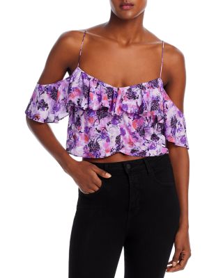 IRO - Minak Ruffled Cold Shoulder Top