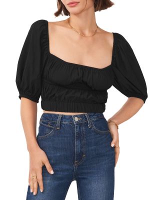 1.STATE - Ruched Elbow Sleeve Top