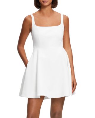 Theory - Flared Square Neck Mini Dress