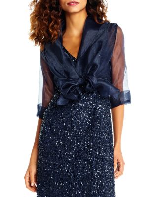 Adrianna Papell - Organza Tie Front Wrap Jacket