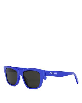 CELINE - Geometric Shiny Solid Blue Acetate Sunglasses, 55mm